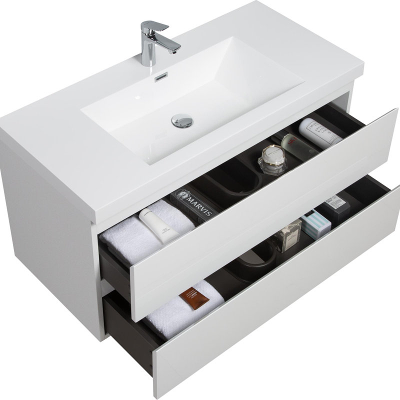 Meuble-lavabo pour la salle de bain à fixation murale