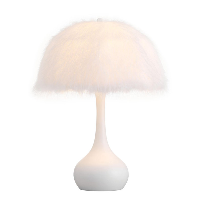 Lampe de table en forme de globe à 1 lumière, Blanc, White