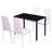 5/7 Piece Dining Set Glass Table Artificial Leather Chairs-1796216602
