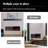 60" Black 3-in-1 Electric Fireplace Heater, 12 Color Flame with Breathing Flame-937542688-937542694