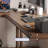 Light walnut L-Shaped Solid Wood desks-107510417-107510420