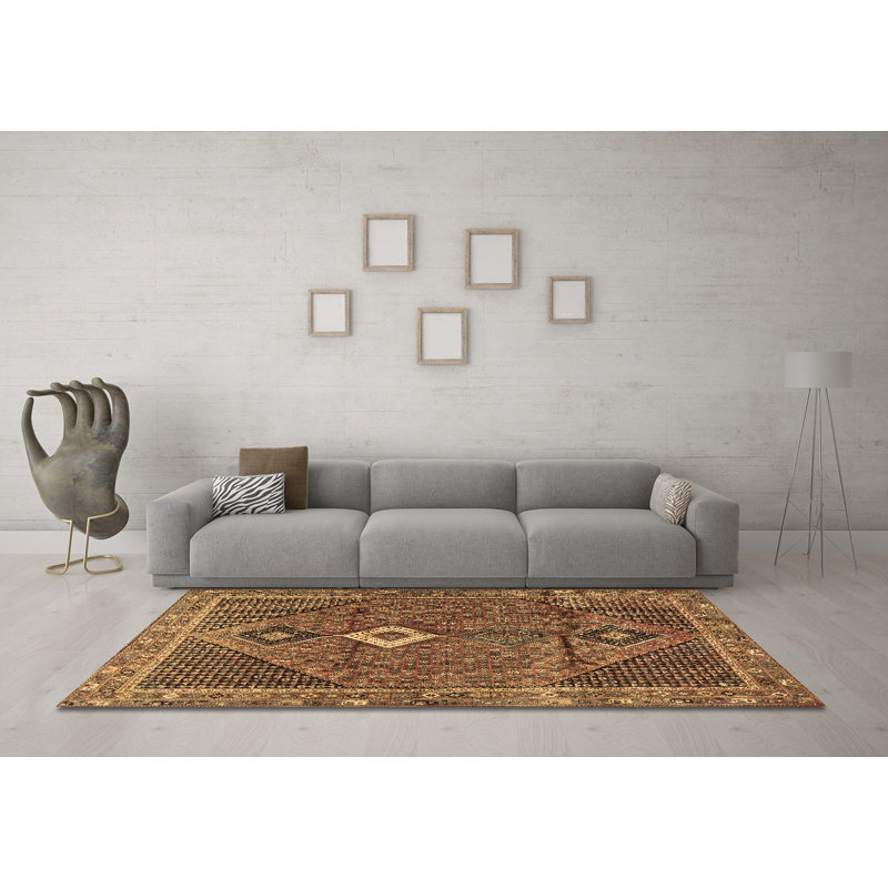 Tapis brun traditionnel Traditional 2740, Carré 3 pi