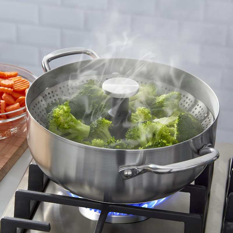 Steamer Basket, Steamer for Cooking Vegetables, Dishwasher Safe, (Silver)