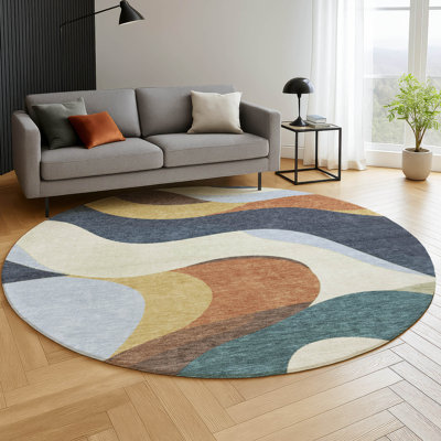 Premium Machine Washable Mayfield AMF2186 swirls Rug