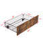 Grands tiroirs de rangement sous le lit