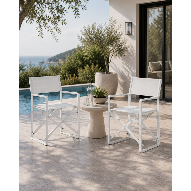 Sunset Director Chair, White
