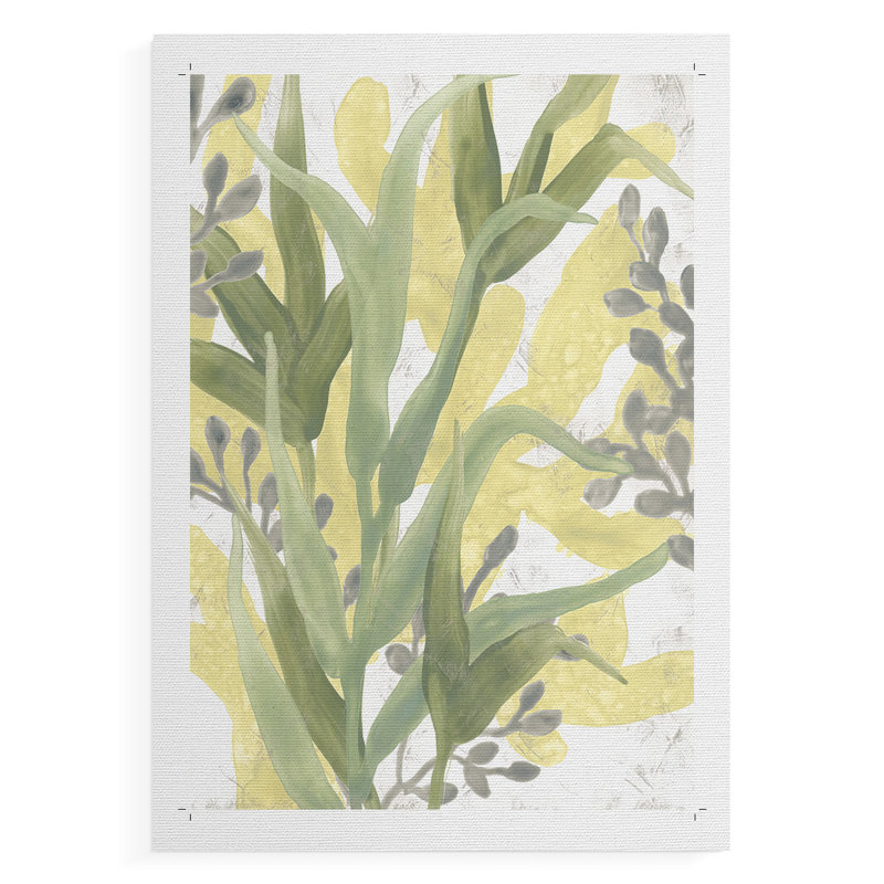 Sea Grass Fresco II - Impression sur toile seulement - NON-CADRE, H 18 po x l 12 po