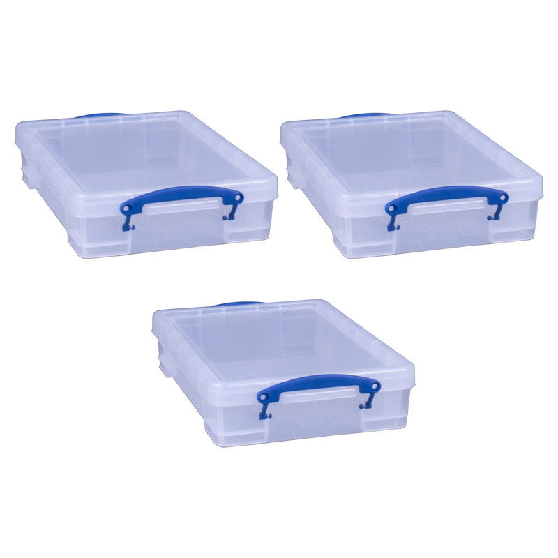 Boîte empilable Really Utile, transparent, Paquet de 3