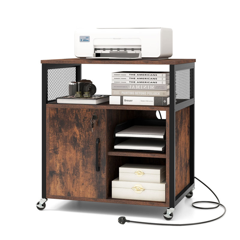 Ambrianna 60 cm W Filing Cabinet, Brown