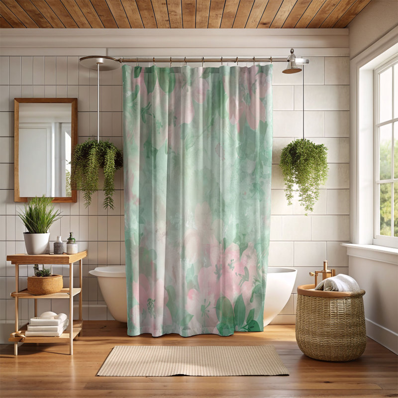 Rideau de douche 1 pièce Heritage, H 74 po x l 71 po