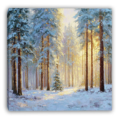 «Snowfall Serenity», art mural sur toile tendue