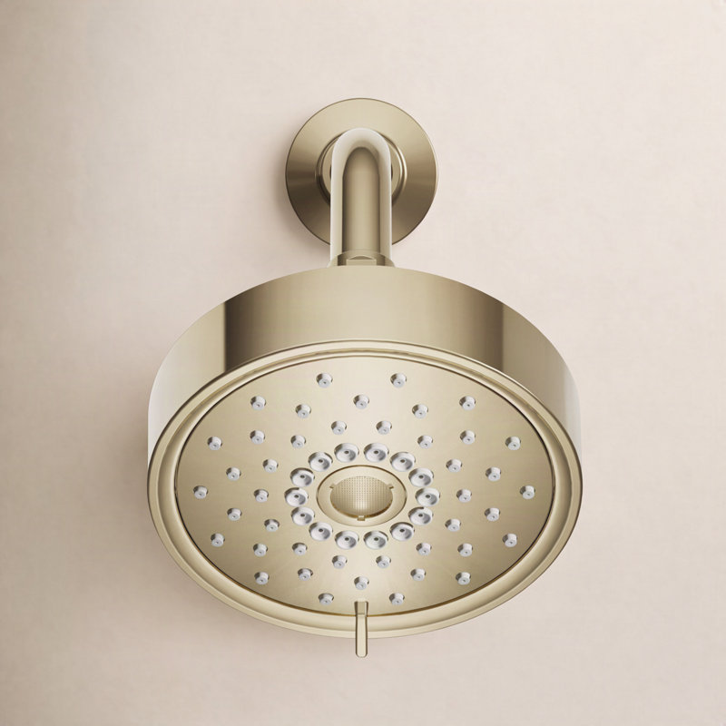 Pomme de douche multifonctionnelle Kohler Purist 2,5 GPM, trois réglages de jet, pomme de douche à haute pression de 5,5 po