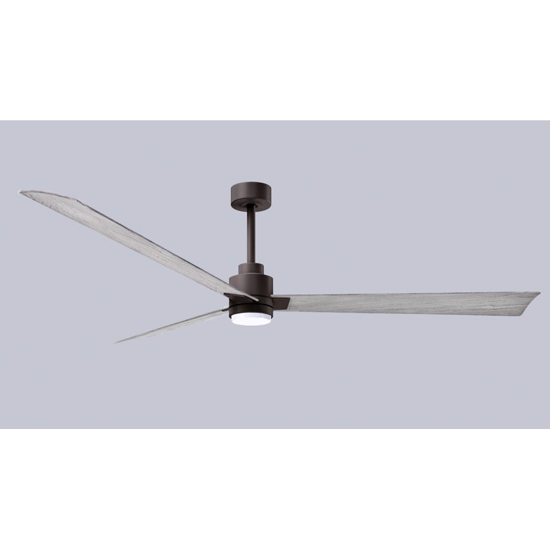 Ventilateur de plafond Alessandra, Ton bois de grange, Bronze texturé, 72"