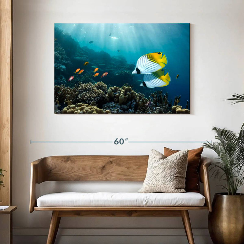 Fish By The Coral Reef, 30" H x 45" W