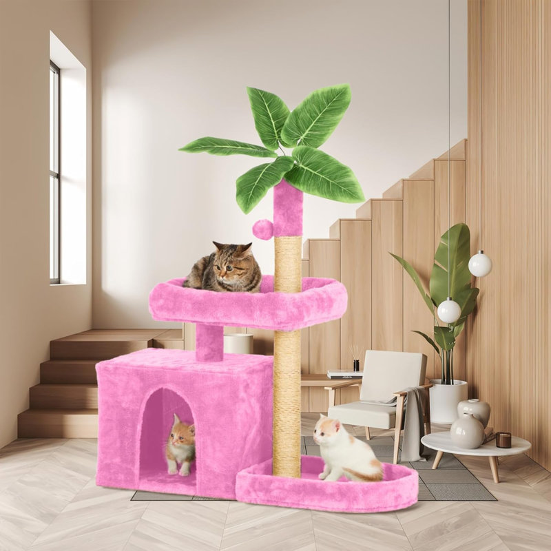 Arbre à chat 59 po Braidyn-Drew, Rose