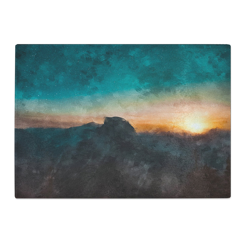 Tempered Glass Stars Above California Chopping Board, 20 cm x 28.5 cm