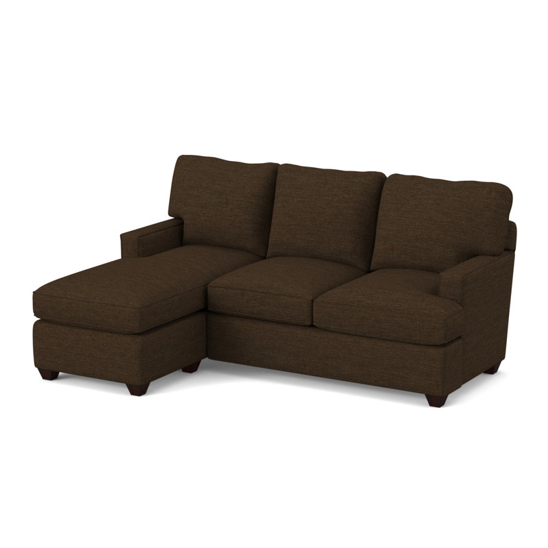 Canapé modulaire réversible avec repose-pieds de 80,5 po de largeur, Chocolat antique