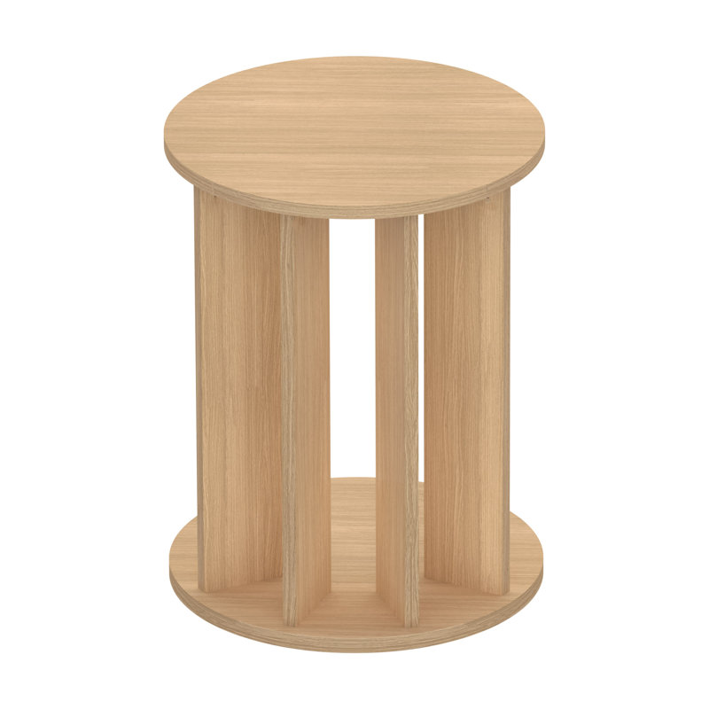 Sharmel Floor Shelf End Table, Oak