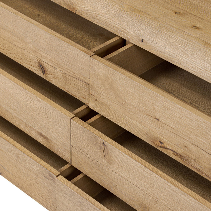 Sheldon 6 Drawer Dresser-Worn Oak
