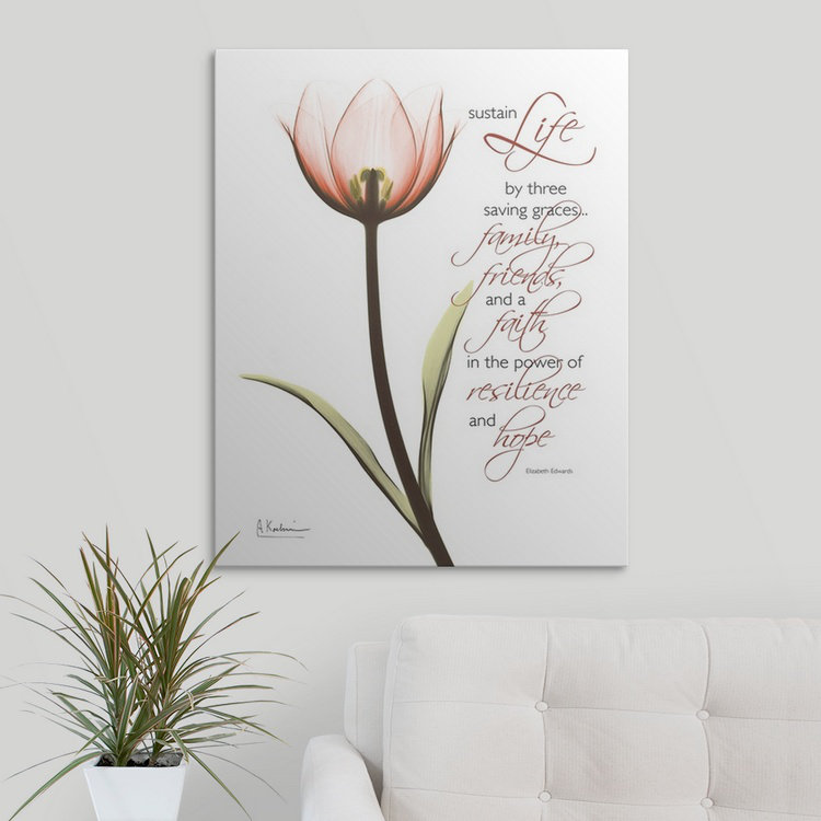 "Manigault" Tulip X-Ray par Kiranjit, reproduction de photo, H 30 po x l 24 po x P 1,5 po, Toile