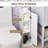 Toilet Paper Cabinet with 2 Shelves