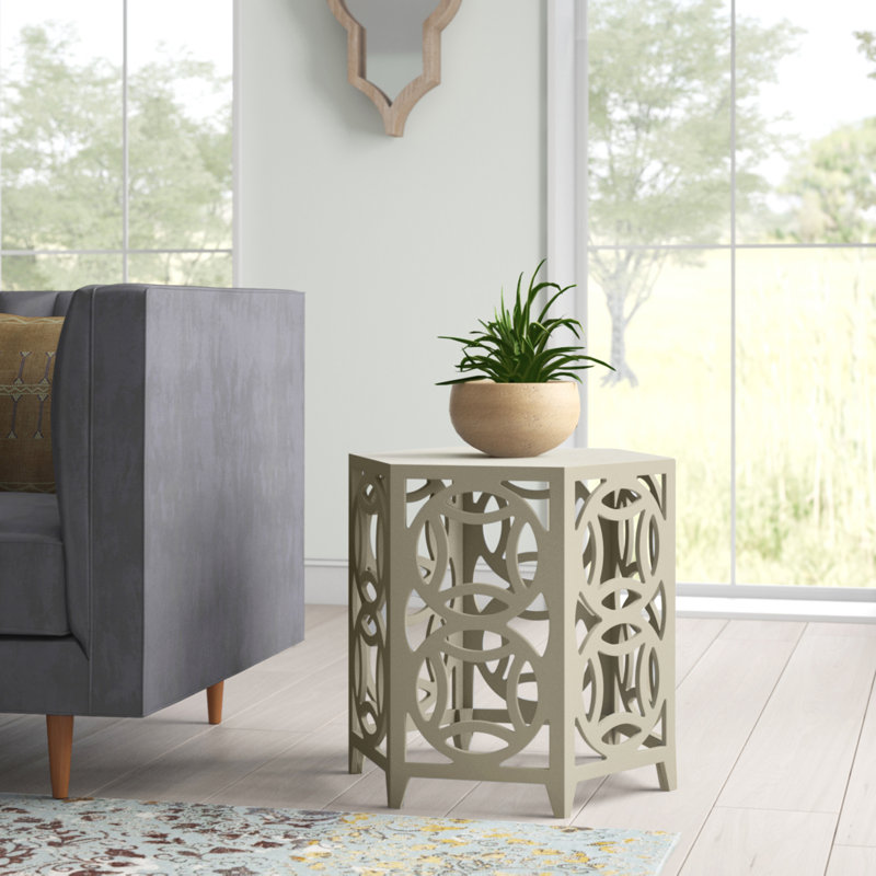 Table de bout Heidi Block, Perle Taupe