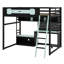 Wood Loft Bed With Desk-879620467