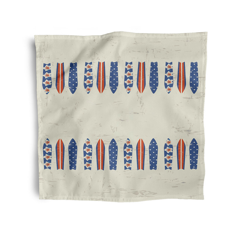 Leviner Polyester Square Napkin, Blue/Orange