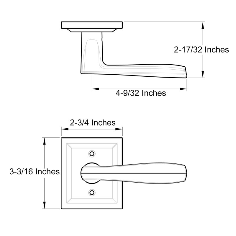 Prestige Torrey Pines Low Profile Half-Dummy Lever, Satin Nickel