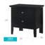 Élégante table de chevet transitionnelle noire-1358446390