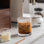 Ensemble de 8 verres rétro - 4 verres à gin 12 oz, 4 verres à whisky 14 oz, verres à cocktail en verre côtelé, idéaux pour le vin, le jus, l'eau, la tasse à café glacée, le whisky, les verres mixtes