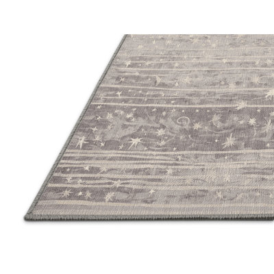 Machine Washable Gray Area Rug