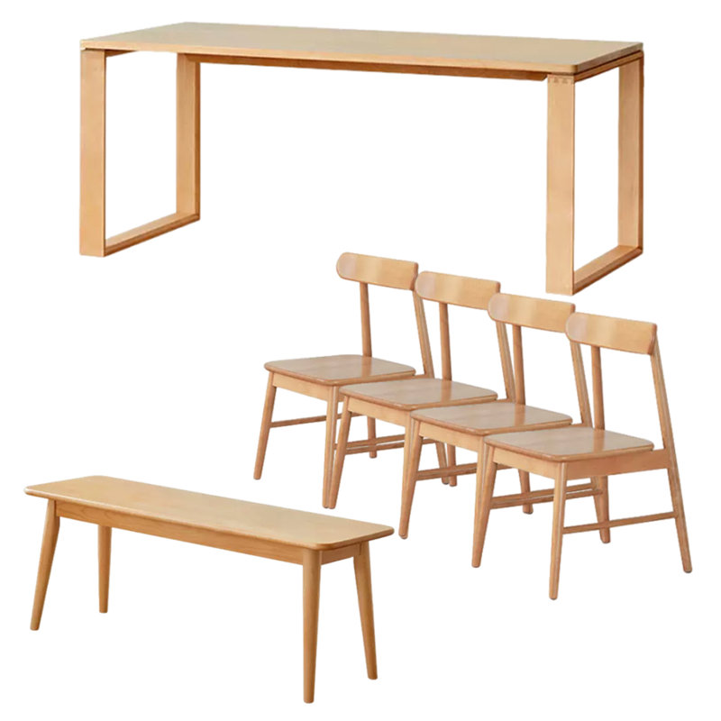Long table work table Solid wood large board table, 29.52"H x 82.67"L x 33.46"W