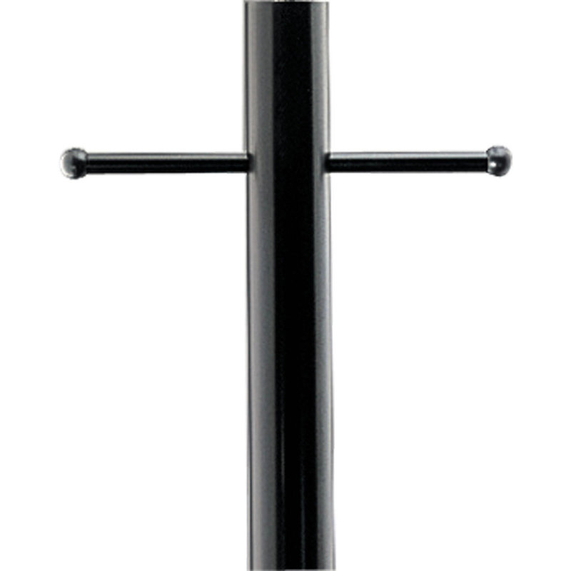 7-Foot Black Aluminum Outdoor Light Post with Photocell