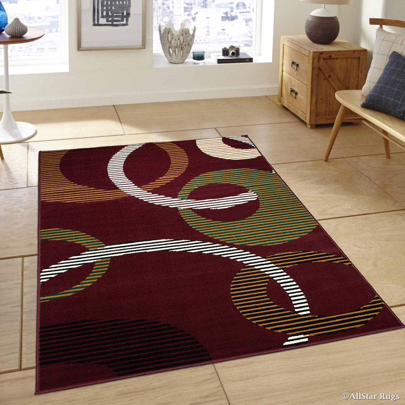 Geometric Indoor Rug, 5'2" x 7'1"