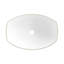 Lavabo de salle de bain vasque en céramique blanche à bords rayés 22 "x 16" Deervalley-128617837