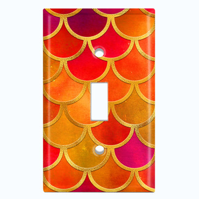 Patterned 1 - Gang Toggle Light Switch Standard Wall Plate