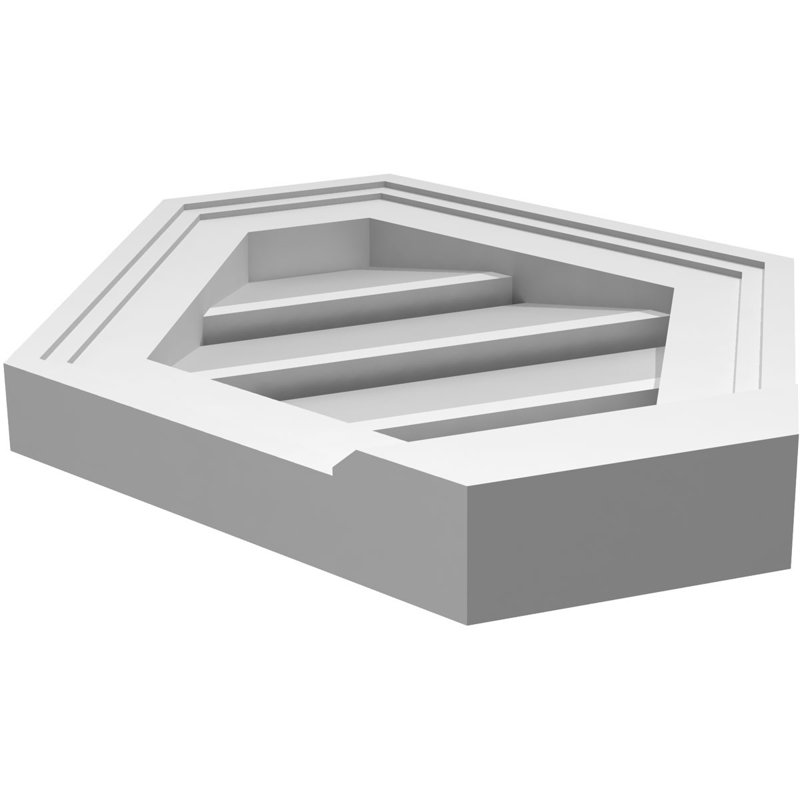 Évent horizontal fonctionnel à pignon en uréthane à surface horizontale Signature, H 16 po x l 14 po x P 2 po