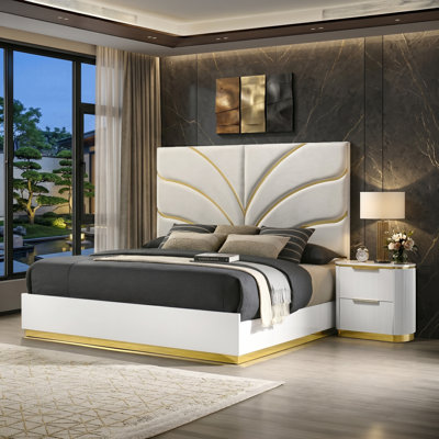 Giovanni King 2PC Bedroom Set White