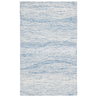 Tapis abstrait en laine et coton touffeté à la main Ameelia