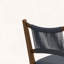 Tabouret de comptoir d'intérieur rembourré en bois avec finition noyer, revêtement gris anthracite et corde noire, ensemble de 2