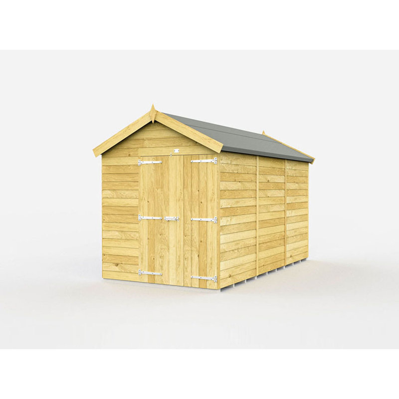6ft x 12ft Apex Shed - Double Door without Windows