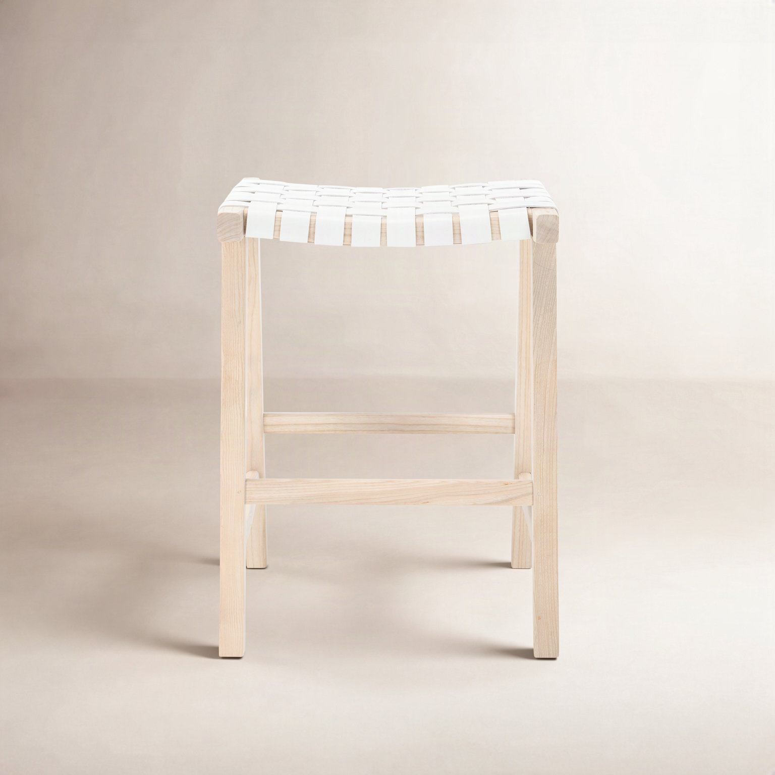 Alston Bar and Counter Stool, Light Natural, White, Counter Stool (26.77” Seat Height)