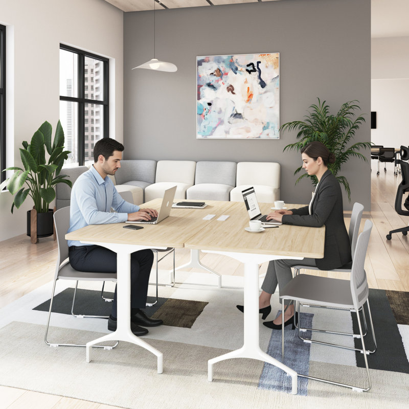 Table de formation rectangulaire modulaire Bush Business Furniture Synergy, Orme naturel