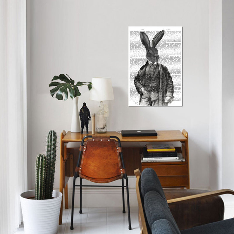 « victorian lapin de l’agent i », impression sur toile, H 12 po x l 8 po x P 0,75 po