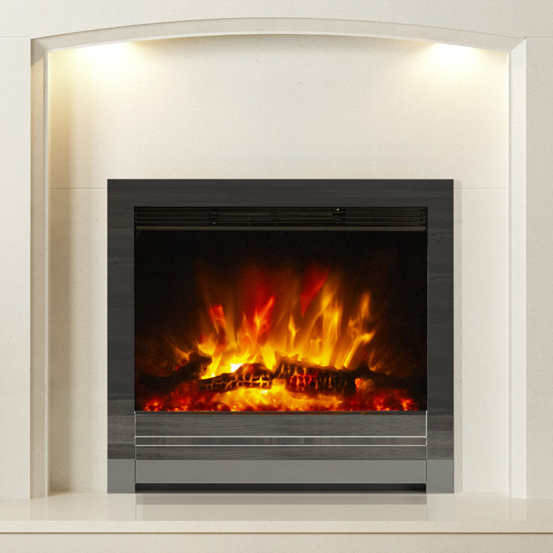 Beam Edge Inset Electric Fire, Black Nickel