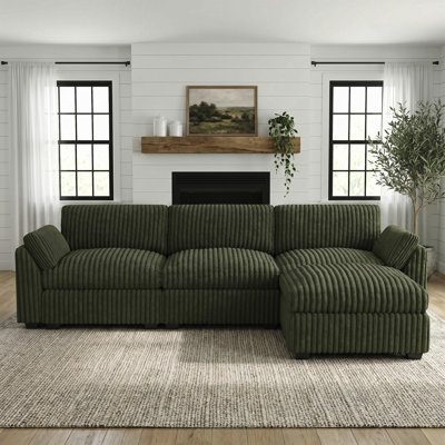 L-Shaped Modular Sectional with Ottoman