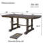 Table de salle à manger en forme de H pour 4 à 8 personnes, table en bois extensible pour la cuisine et la salle à manger-2012837584