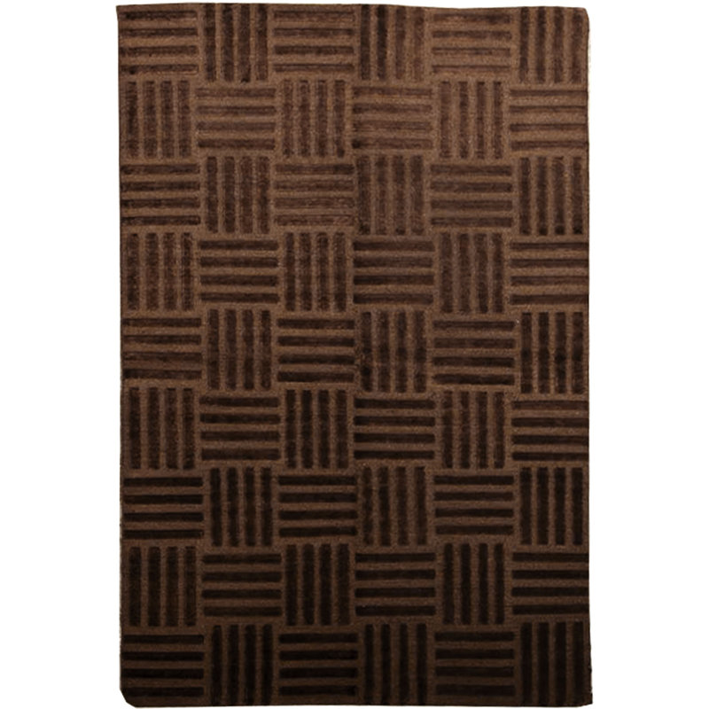 Hand-Knotted Wool BROWN Area Rug