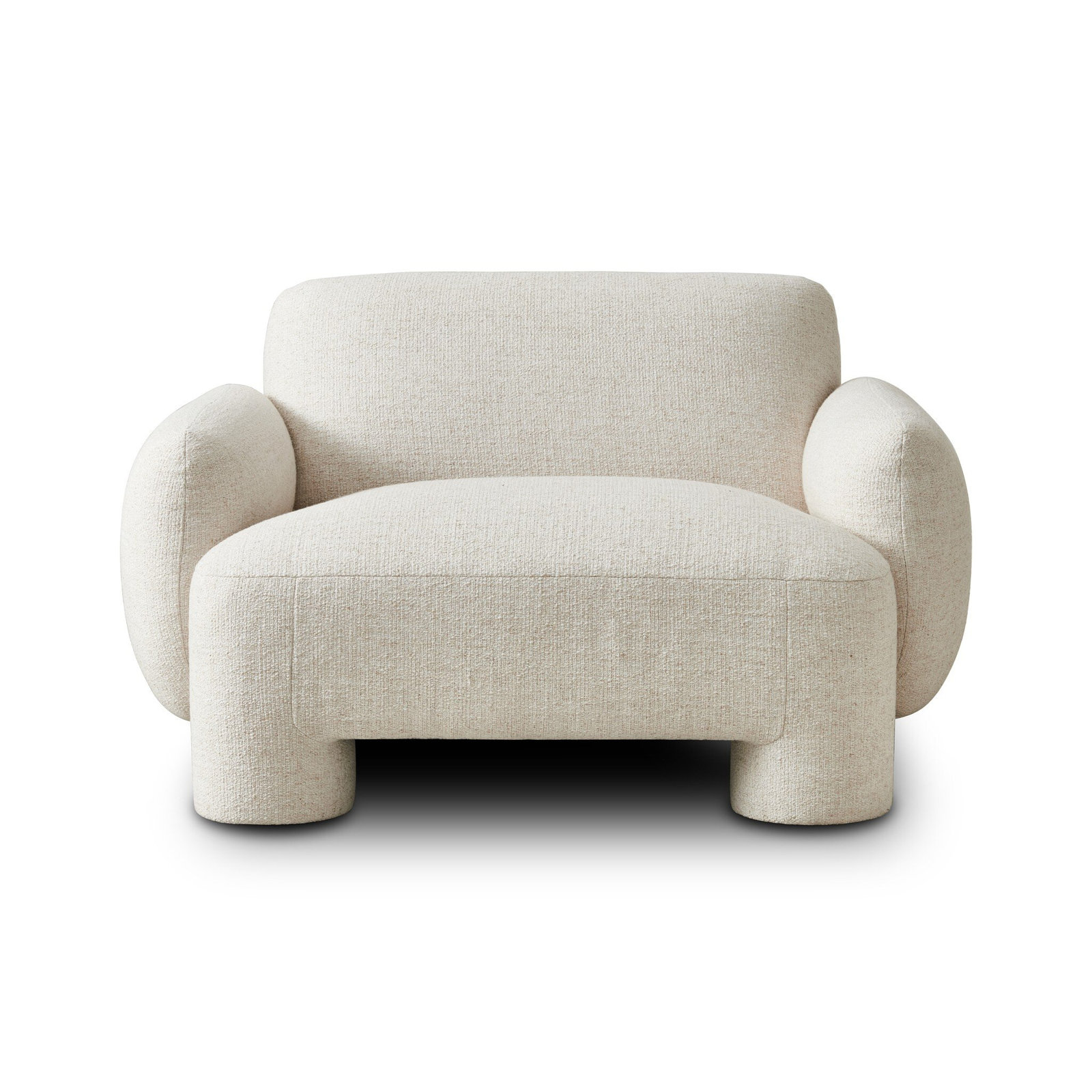 Gilson Armchair, Cream/Flax Polyester Blend